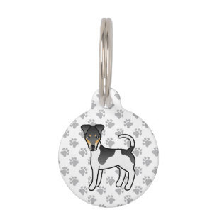 Tricolor Smooth Fox Terrier Niedlich Cartoon Dog Haustiermarke