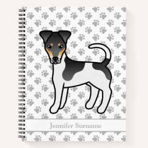 Tricolor Smooth Fox Terrier Süßer Hund & Name Notizbuch