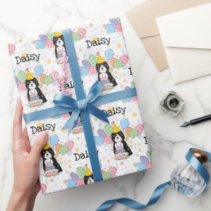 Tricolor Tibetan Terrier Dog Birthday Geschenkpapier