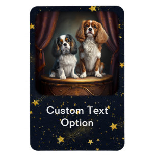 Tricolor und Blenheim Cavalier King Charles Magnet