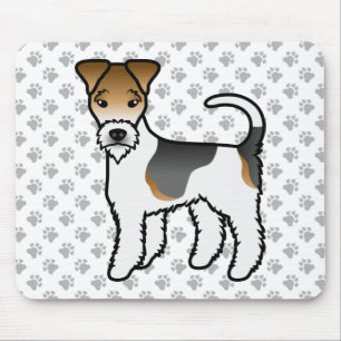 Tricolor Wire Fox Terrier Niedlicher Cartoon Dog Mousepad