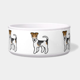 Tricolor Wire Fox Terrier Niedlicher Cartoon Dog Napf