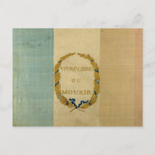 Tricolore mit dem Motto "Live Free or Die" Postkarte