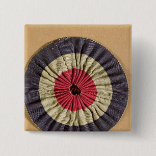 Tricolore Rosette Button