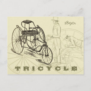 Tricycle Anfang der 1890er Jahre Postkarte