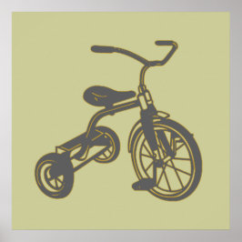 Tricycle Graphic für Kinder Poster