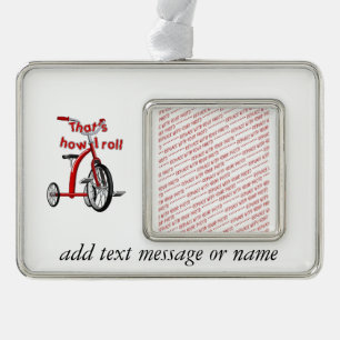 Tricycle - So Roll ich! Rahmen-Ornament Silber