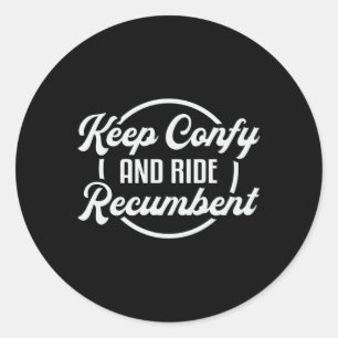 Tricycle Triker Behalt Confy and Ride Recumbent Co Runder Aufkleber