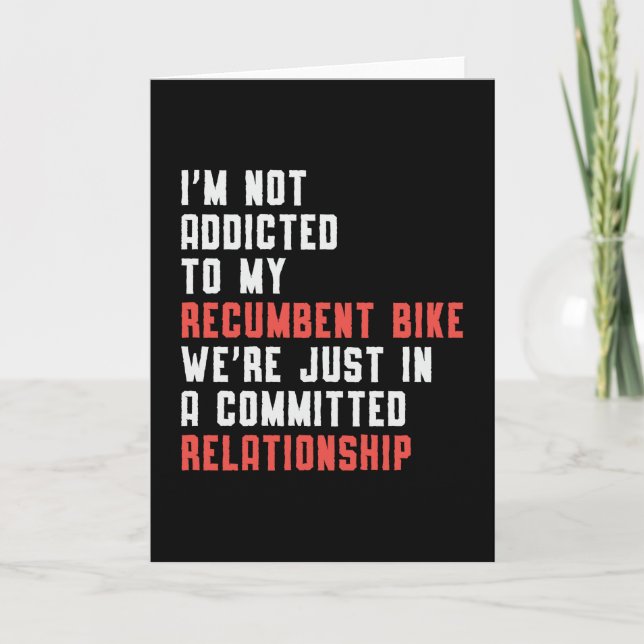 Tricycle Triker Recumbent Bike Trip Vintag Karte (Vorderseite)