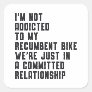 Tricycle Triker Recumbent Bike Trip Vintages Retro Quadratischer Aufkleber