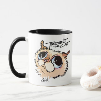 Trident die Katzen-illustrierte Kaffee-Tasse 02 Tasse