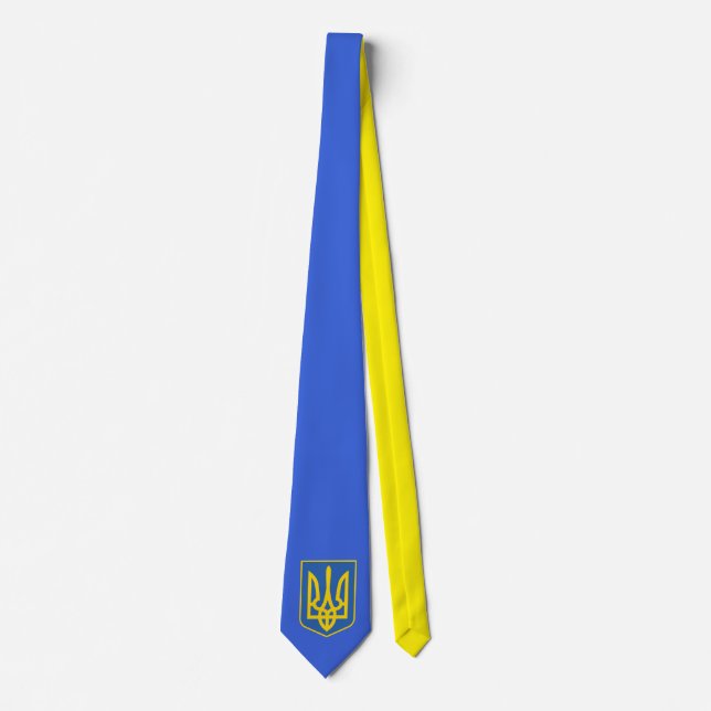 Trident Flag Ukraine Krawatte (Vorderseite)