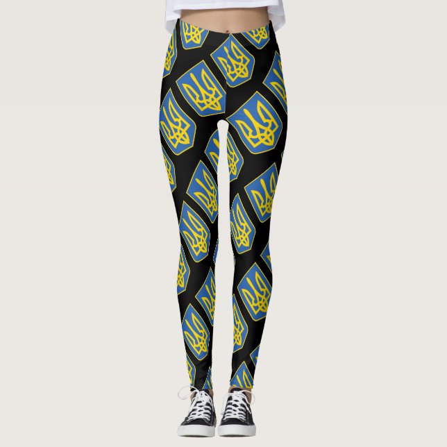 Trident Flag Ukraine Leggings (Vorderseite)