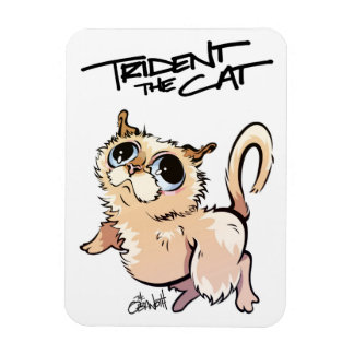 Trident the Cat Illustriert Magnet 01