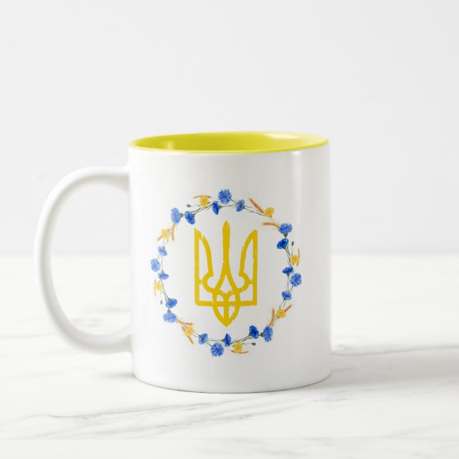 Trident Tryzub Zweifarbige Tasse (Links)