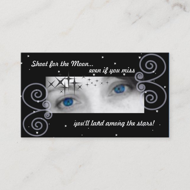 Trieb für den Mond, selbst wenn Sie Sie verfehlen, Visitenkarte (Vorderseite)