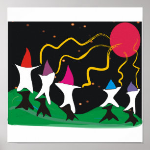 Trieb zum Mond--Kunst-Plakat Poster