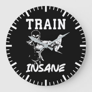 Triebwerkinsane - Fitnessworkout für die Anime-Bod Große Wanduhr