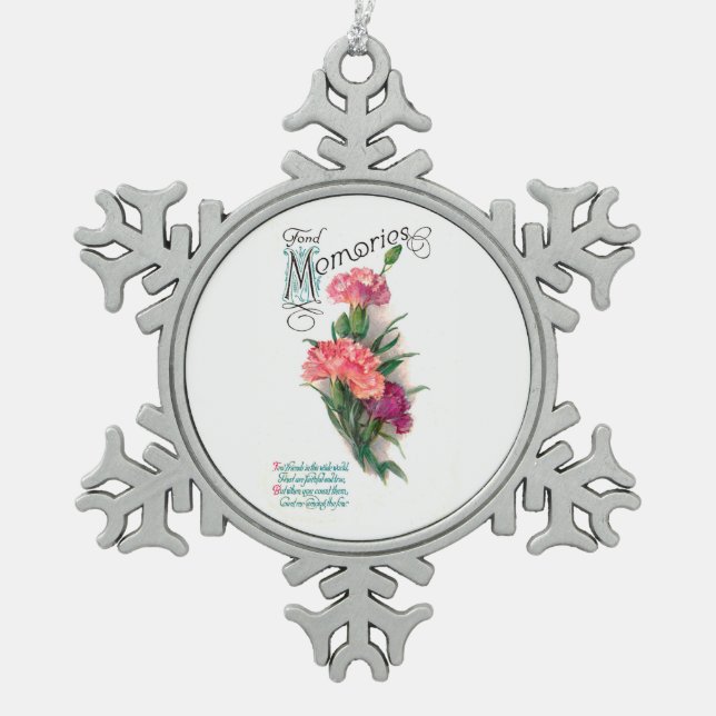 Tried and True Friend Schneeflocken Zinn-Ornament (Vorderseite)