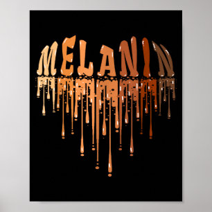 Triefend Melanin Herz Liebe schwarze Geschichte St Poster