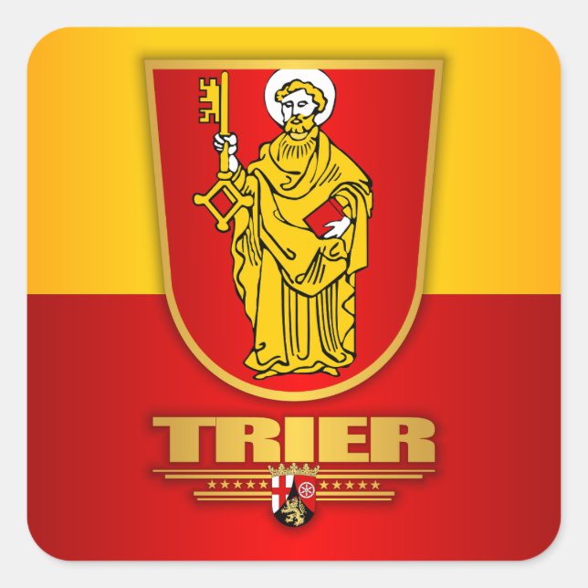 Trier Quadratischer Aufkleber (Vorderseite)