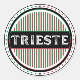 Trieste City Pride Emblem – Italian Identity Runder Aufkleber