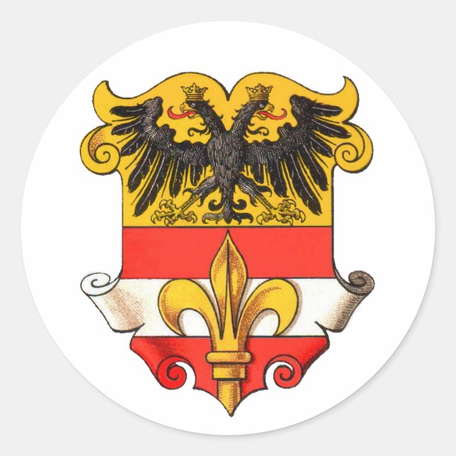 Trieste Coat of Arms 1467-1919 Runder Aufkleber (Vorderseite)