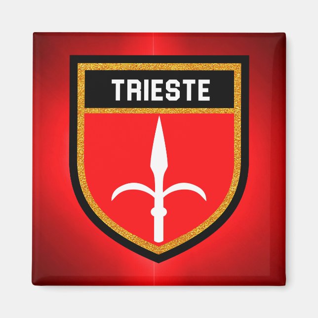 Trieste Fahne Magnet (Vorne)