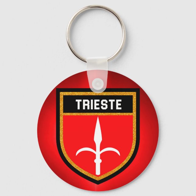 Trieste Fahne Schlüsselanhänger (Vorderseite)