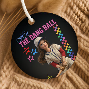 Triff Den Verfluchten Ball Lustige Baseball-Mutter Geschenkanhänger