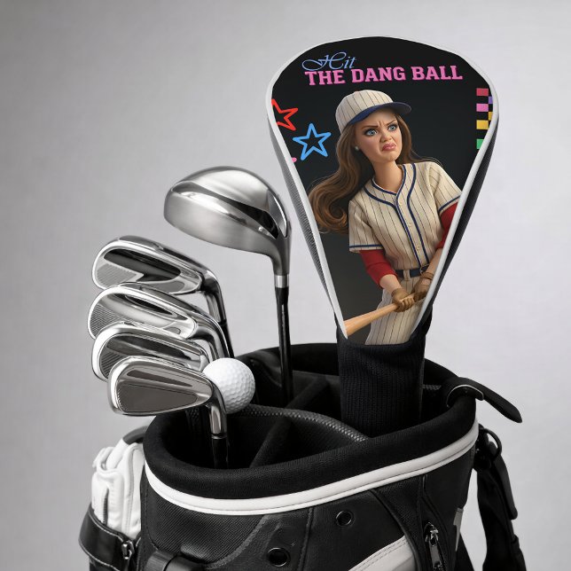 Triff Den Verfluchten Ball Lustige Baseball-Mutter Golf Headcover (Von Creator hochgeladen)