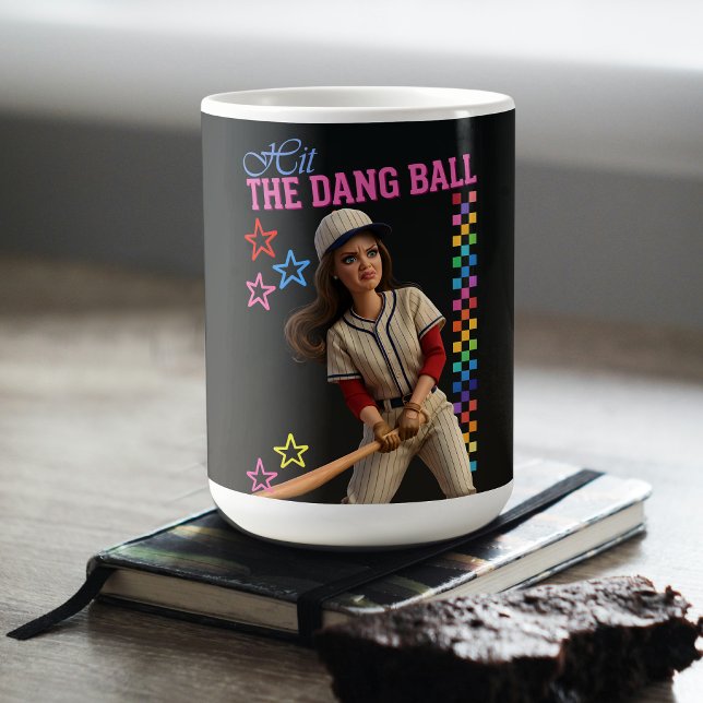 Triff Den Verfluchten Ball Lustige Baseball-Mutter Kaffeetasse (Von Creator hochgeladen)
