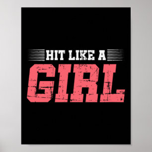 Triff wie ein Mädchen Boxen Mädchen Geschenk Mma K Poster