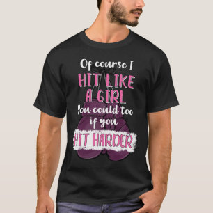 Triff Wie Ein Mädchen T-Shirt Lustig Kickboxen Box