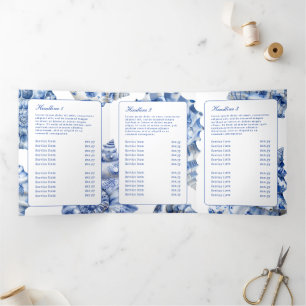 Trifold-Broschüre für Seashell-Logos Dreifach Gefaltete Karte