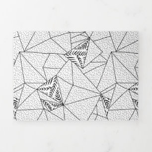 Trifold-Falzkarten Benutzerdefiniertes 5x7 Desig Dreifach Gefaltete Karte