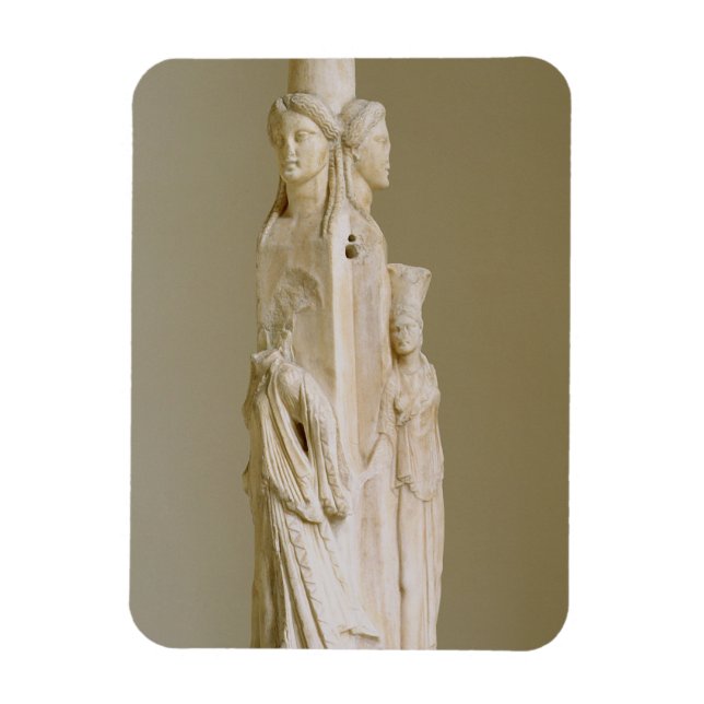 Triform Herm Hecate, Marmorskulptur, Dachstein Magnet (Vertikal)