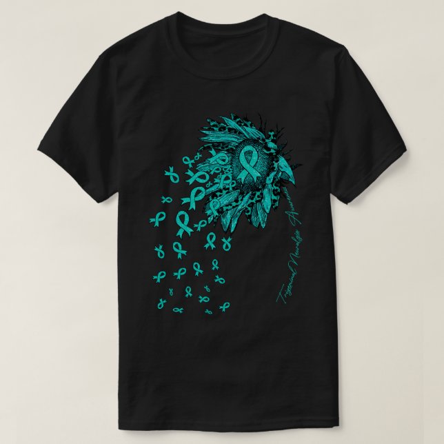Trigeminal Neuralgie Bewusstsein Sonnenblume T-Shirt (Design vorne)