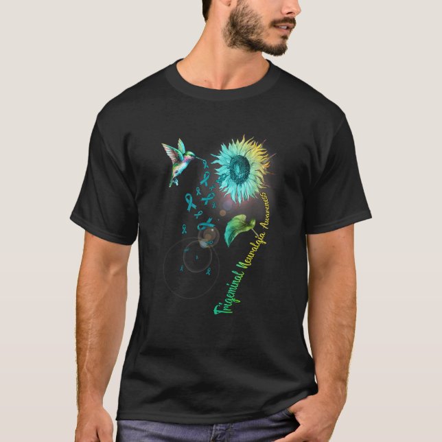 Trigeminal Neuralgie Sonnenblume Hummingbird T Shi T-Shirt (Vorderseite)