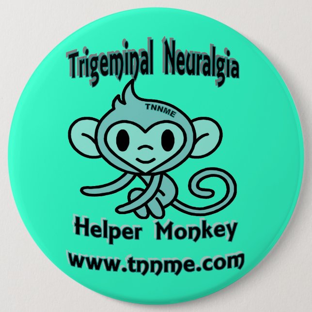 Trigeminalneuralgia-Helfer-AffePin. Button (Vorderseite)