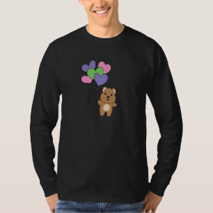 Trigender-Flagge Ballon-Herzen Stolz Lgbtq Quokka T-Shirt