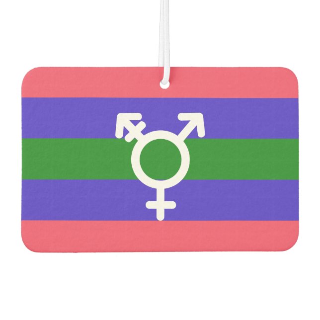 Trigender Pride Autolufterfrischer (Vorderseite)