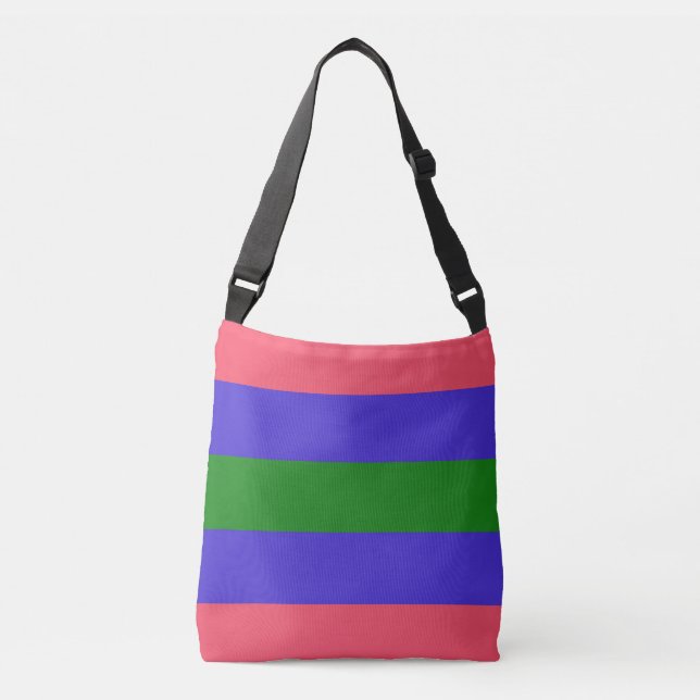 Trigender Pride Flag Tragetaschen Mit Langen Trägern (Vorderseite)