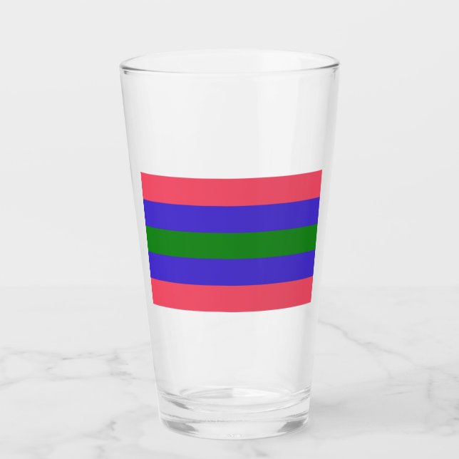 Trigender Pride Glas (Vorderseite)
