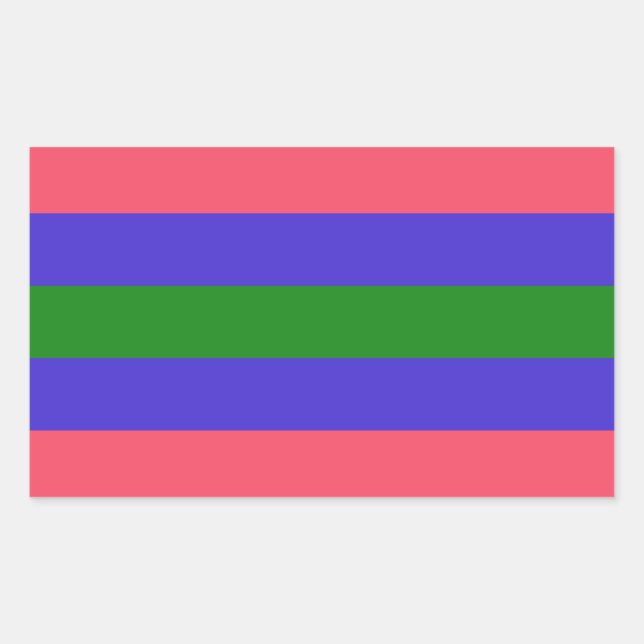 Trigender Pride Rechteckiger Aufkleber (Vorderseite)