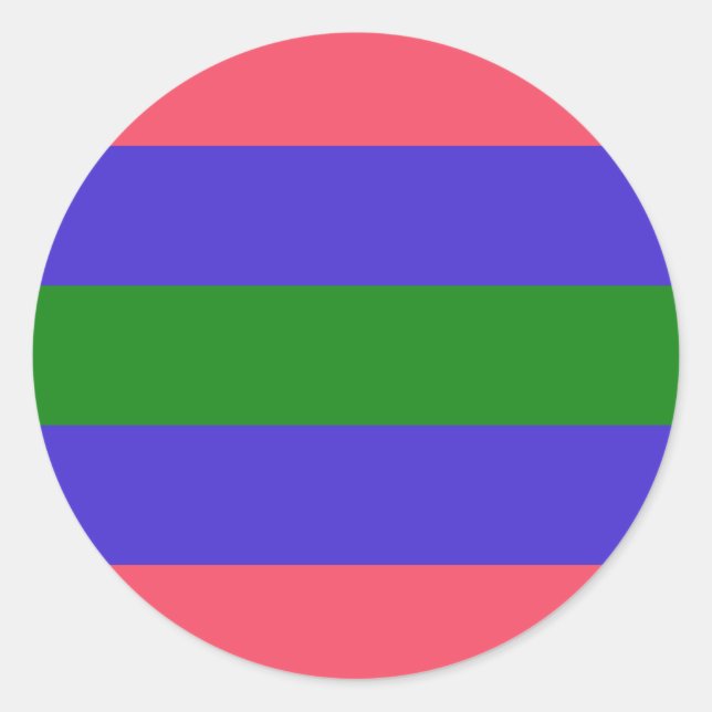 Trigender-Prix-Flag Runder Aufkleber (Vorderseite)