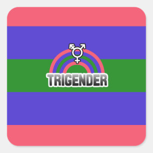 TRIGENDER RAINBOW AUFKLEBER