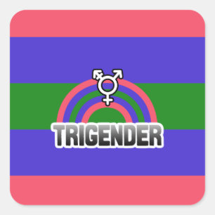 TRIGENDER RAINBOW AUFKLEBER