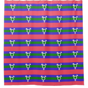 Trigender Stolz Duschvorhang