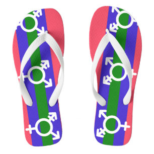 Trigender Stolz Flip Flops